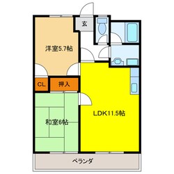 ハイツ園城の物件間取画像